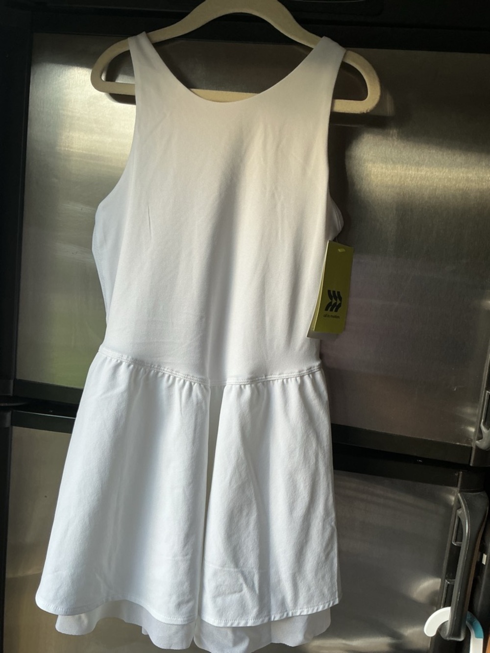 all in motion White Sleeveless Fit-and-Flare Girls Dress